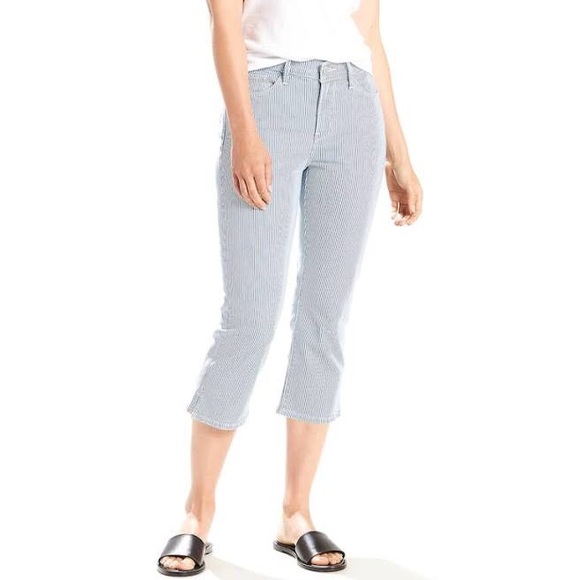 Levi’s Denim Curve Pinstripe Jean Capris 30 - Picture 4 of 8